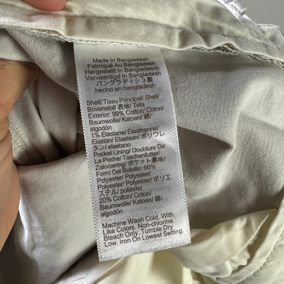 J.Crew Flex Athletic Slim-Fit Chino Pant Mens 34x34 Stone Stretch Button Zip fly - Picture 7 of 8